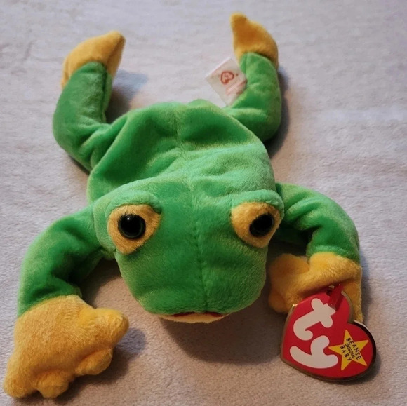 Ty Smoochy the Frog Beanie Baby - Picture 1 of 3